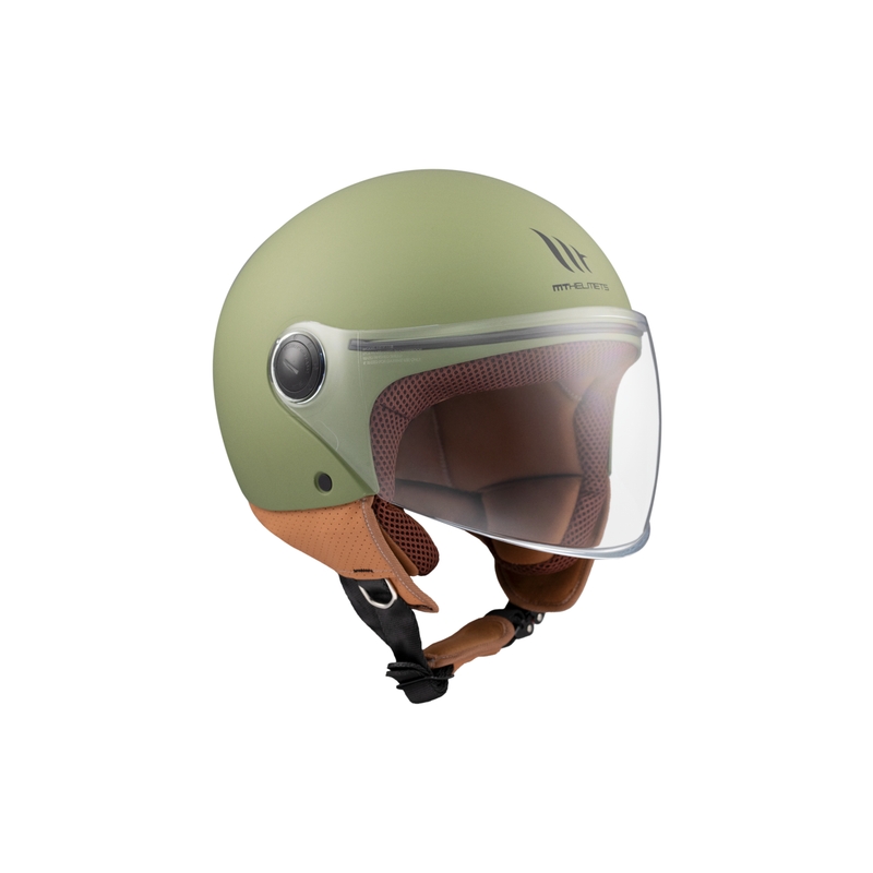 MT Street S open motorhelm mat groen