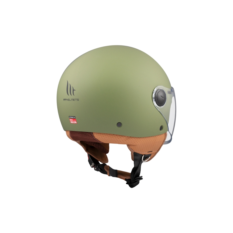 MT Street S open motorhelm mat groen