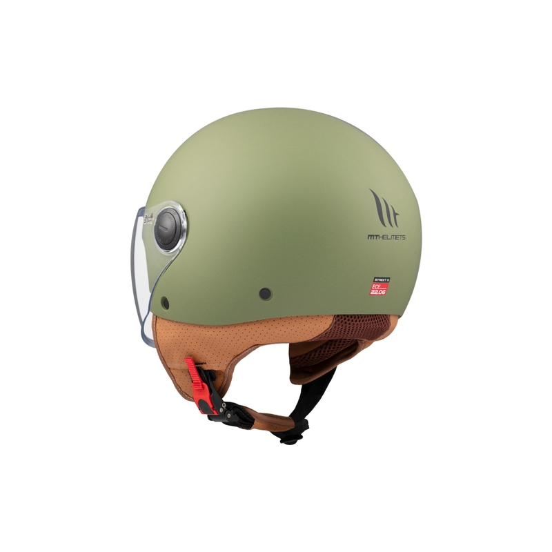 MT Street S open motorhelm mat groen