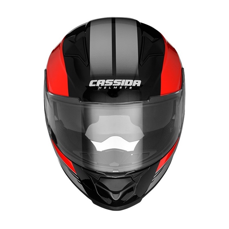 Motorhelm Cassida Apex Jawa - rood-zwart-grijs