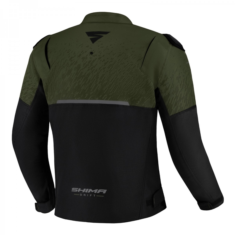 Motorjas Shima Drift khaki-zwart