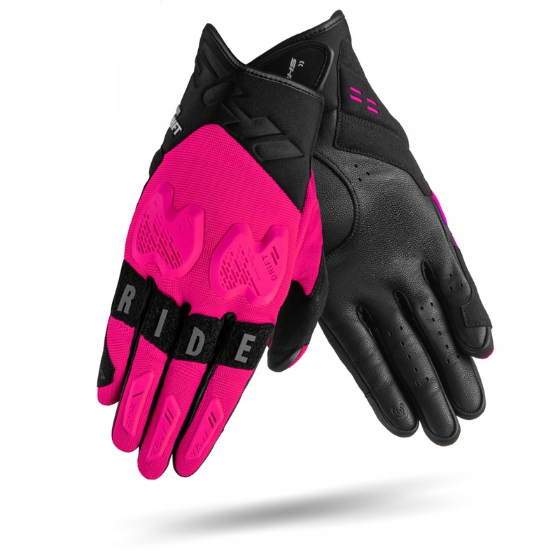 Dames motorhandschoenen Shima Drift roze-zwart