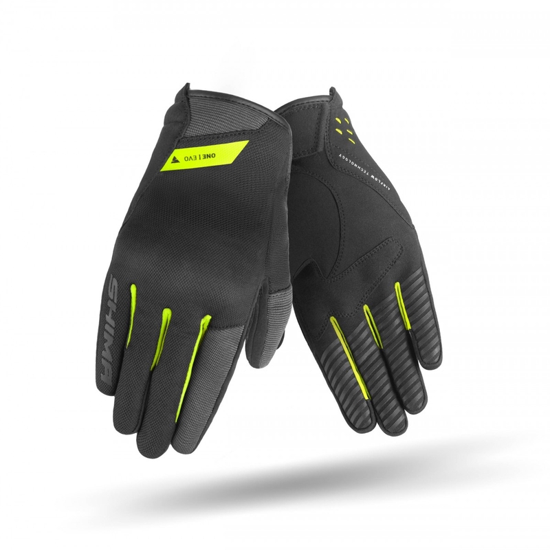 Motorhandschoenen Shima One EVO geel fluo-zwart