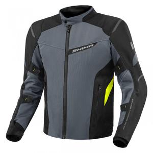 Motorjas Shima Rush Vent 2.0 zwart-grijs-fluogeel