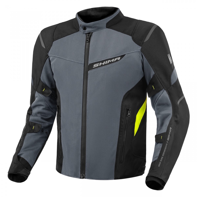 Motorjas Shima Rush Vent 2.0 zwart-grijs-fluogeel