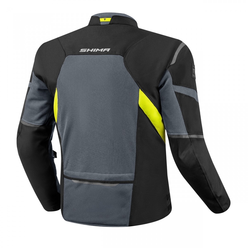 Motorjas Shima Rush Vent 2.0 zwart-grijs-fluogeel