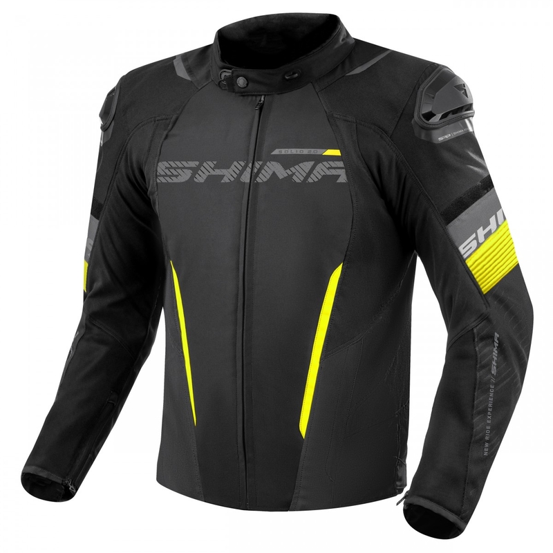 Motorjas Shima Solid 2.0 zwart-fluogeel