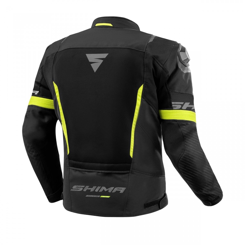 Motorjas Shima Solid 2.0 Vent zwart-fluogeel