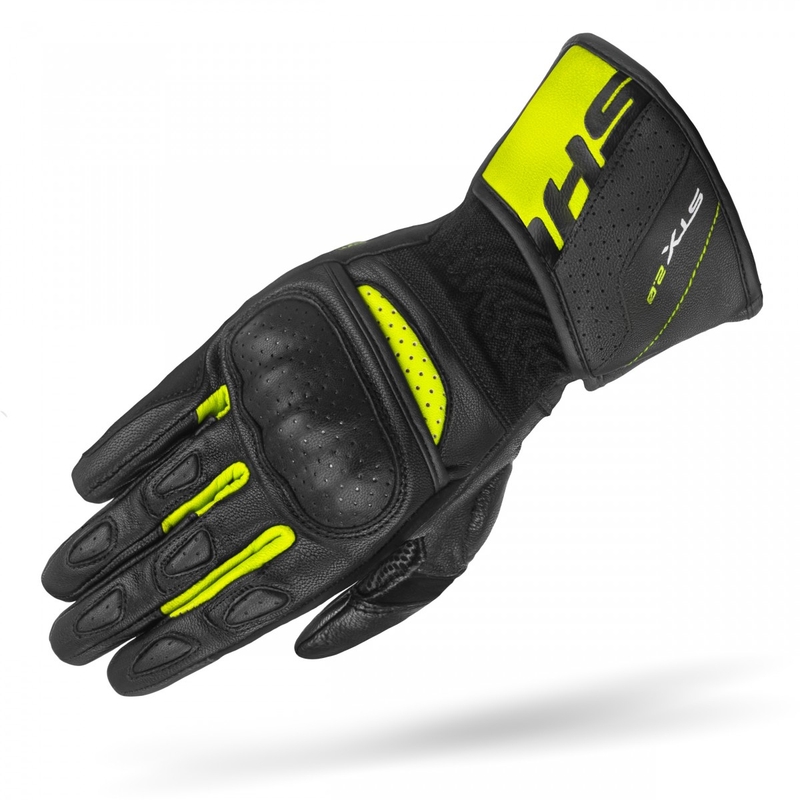 Motorhandschoenen Shima STX 2.0 zwart-fluogeel