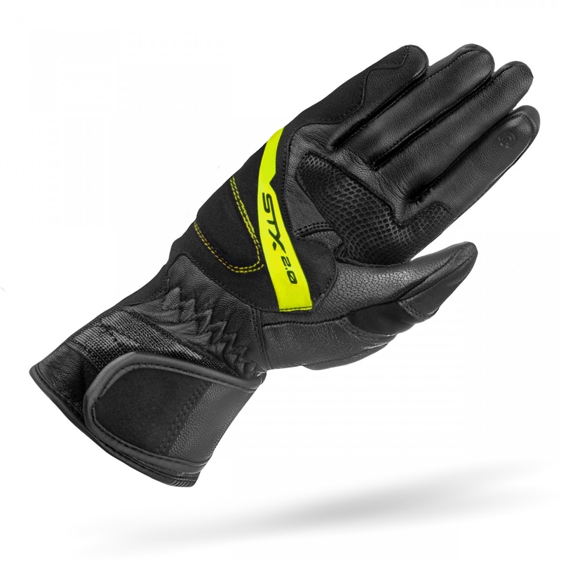 Motorhandschoenen Shima STX 2.0 zwart-fluogeel