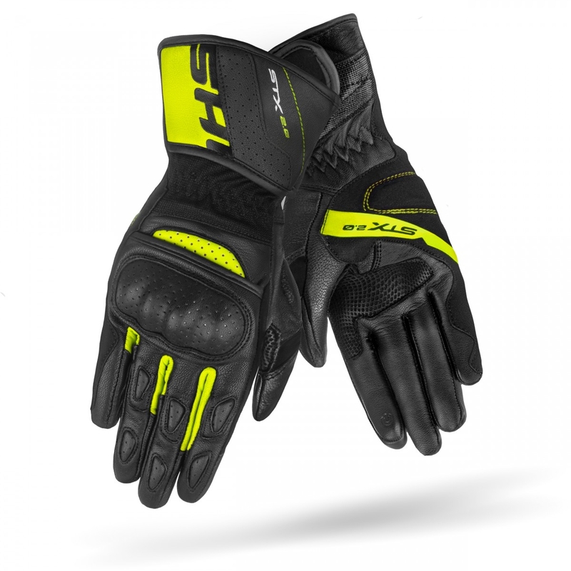 Motorhandschoenen Shima STX 2.0 zwart-fluogeel