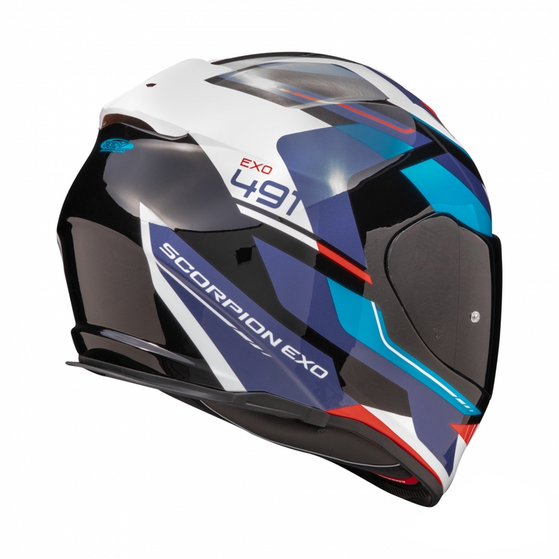 Scorpion EXO-491 Abilis integraal motorhelm zwart-blauw-rood