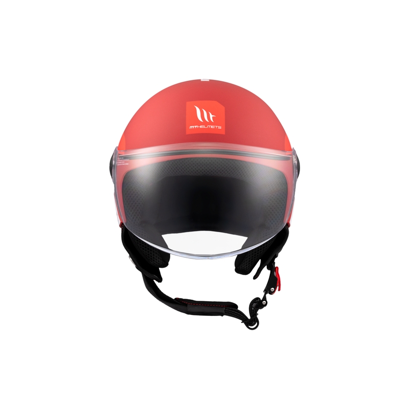 Open motorhelm MT STREET INBOARD C5 mat rood en wit