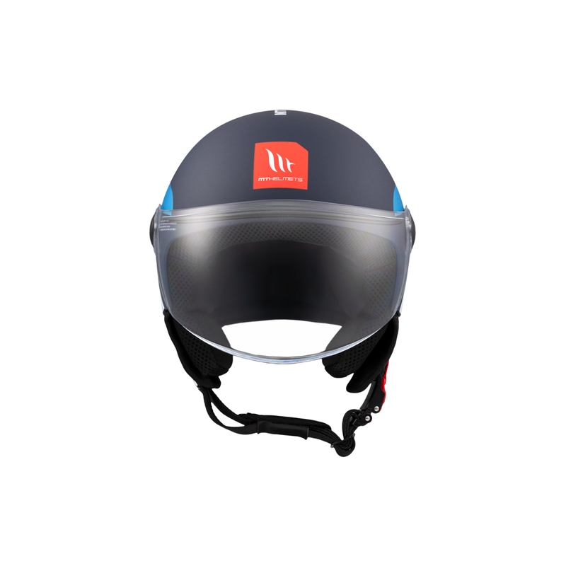 Open motorhelm MT STREET INBOARD C7 mat blauw-wit