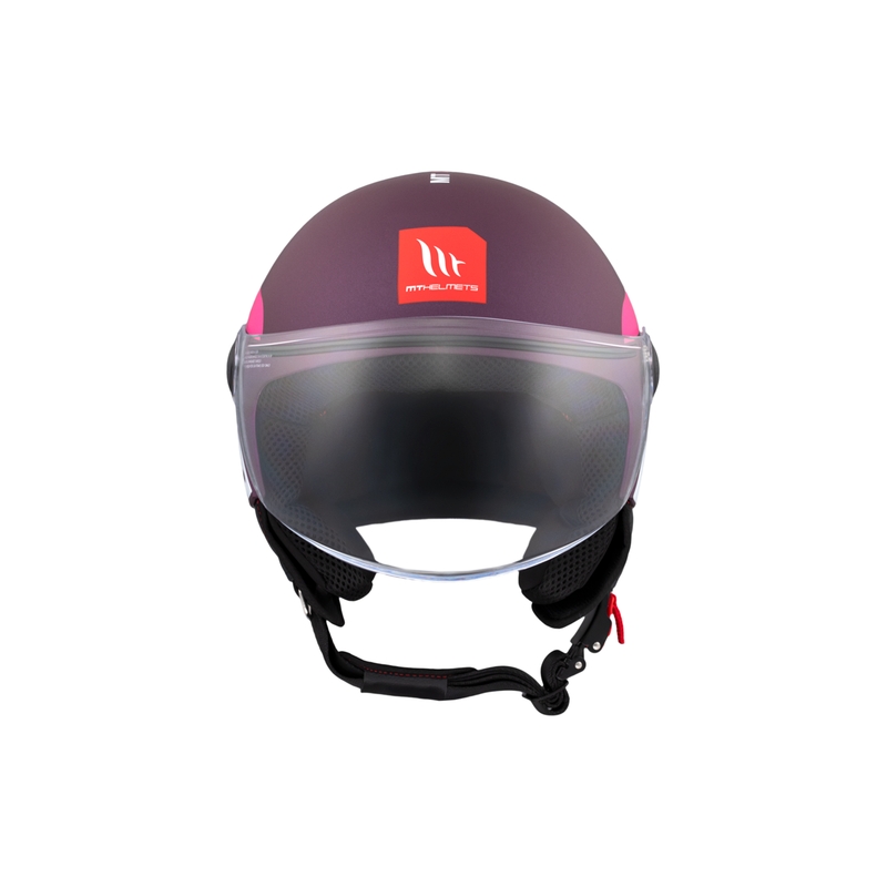 Open motorhelm MT STREET INBOARD C8 mat paars-roze