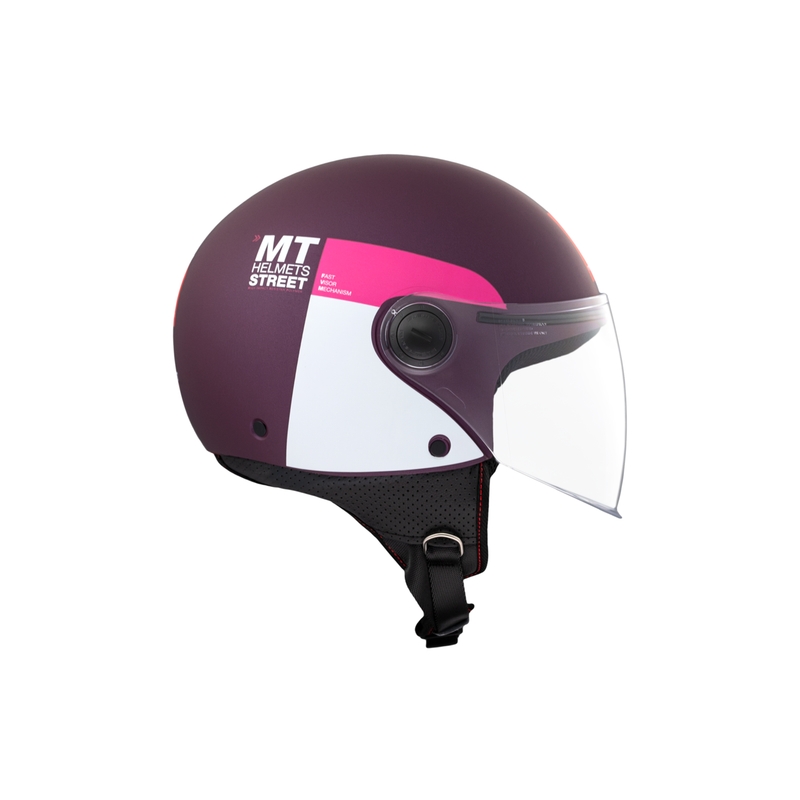 Open motorhelm MT STREET INBOARD C8 mat paars-roze
