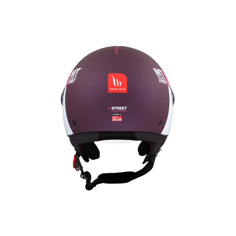 Open motorhelm MT STREET INBOARD C8 mat paars-roze