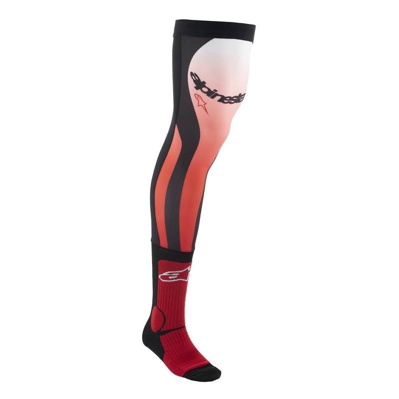 Alpinestars Kniebrace Sokken Rood Fluo Wit Zwart