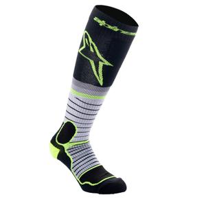 Alpinestars MX PRO sokken zwart-geel fluo-grijs
