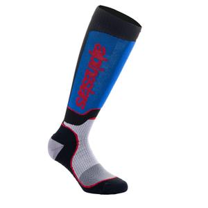 Alpinestars MX Plus sokken zwart-rood-blauw-grijs