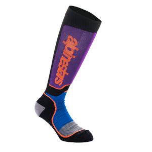 Alpinestars MX Plus sokken zwart-oranje-paars-blauw-grijs