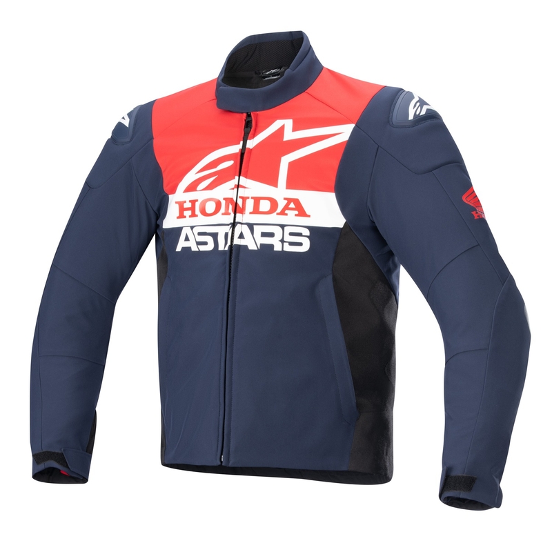 Alpinestars SMX Waterdichte Honda motorjas blauw-zwart-rood-wit