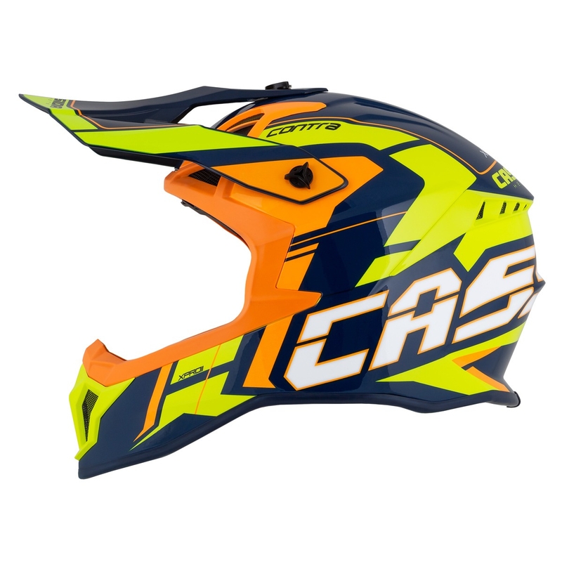 Cassida Cross Pro 2 Contra fluo geel-oranje-blauw motorcrosshelm