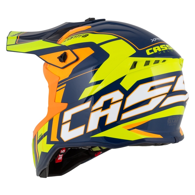 Cassida Cross Pro 2 Contra fluo geel-oranje-blauw motorcrosshelm