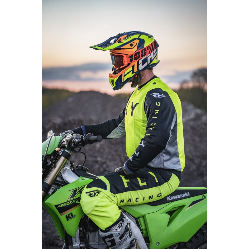 Cassida Cross Pro 2 Contra fluo geel-oranje-blauw motorcrosshelm