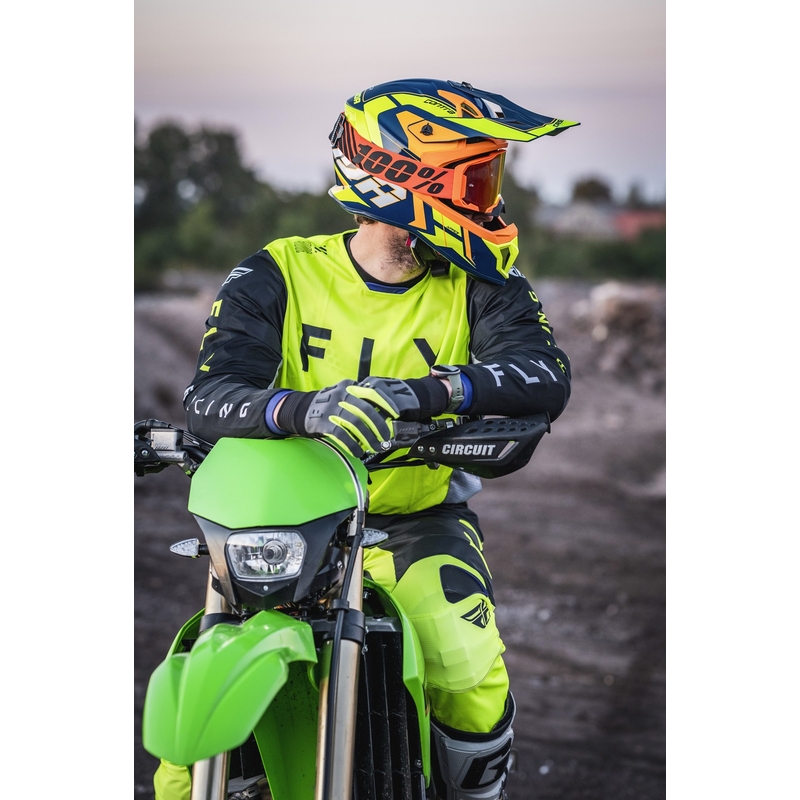 Cassida Cross Pro 2 Contra fluo geel-oranje-blauw motorcrosshelm