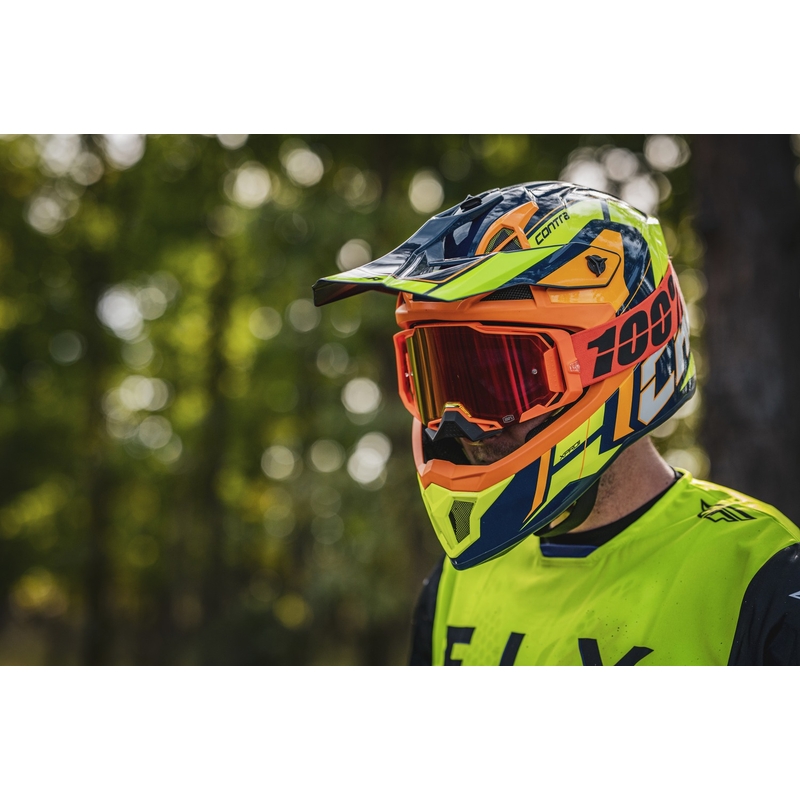 Cassida Cross Pro 2 Contra fluo geel-oranje-blauw motorcrosshelm