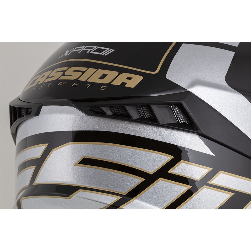 Cassida Cross Pro 2 Contra Motorcross Helm goud parel grijs-zwart