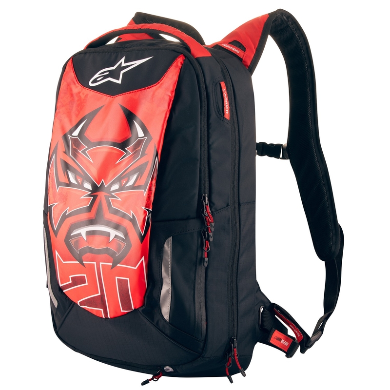 Rugzak Alpinestars City Hunter FQ20 2024 zwart-rood-wit
