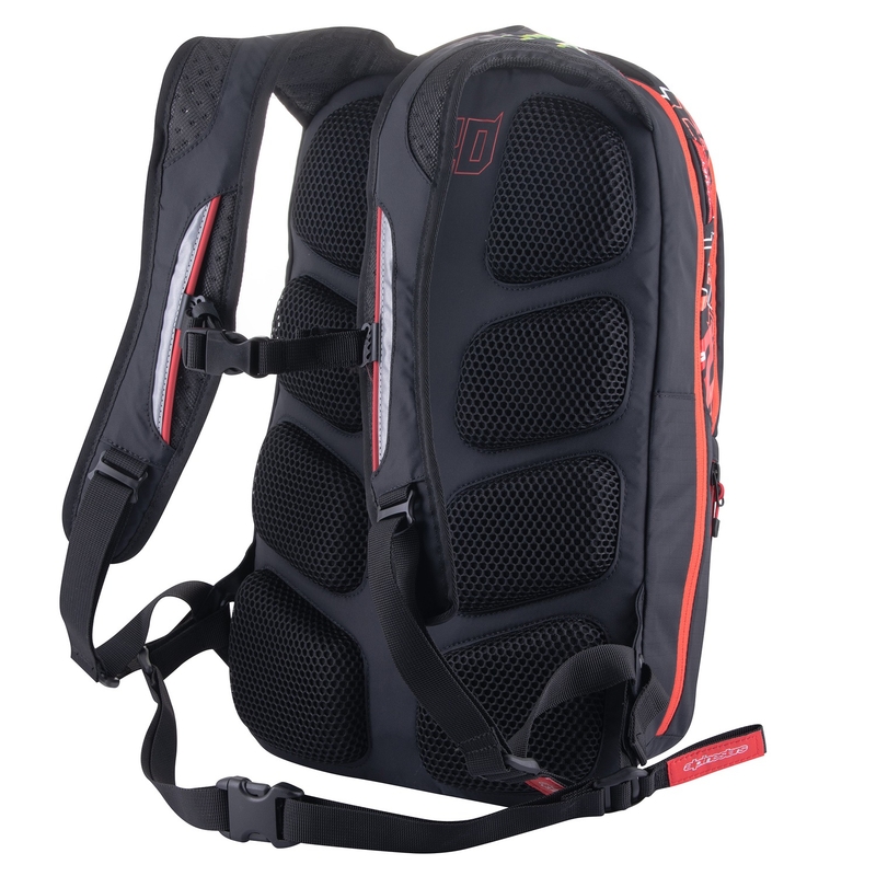 Rugzak Alpinestars City Hunter Monster FQ20 zwart-rood-wit-groen
