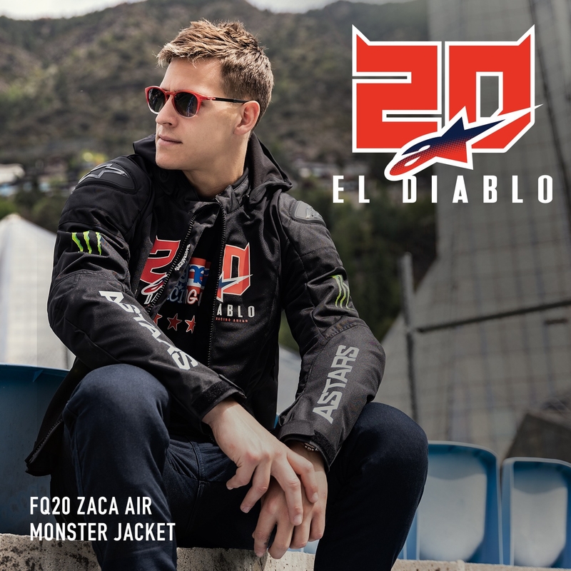 Alpinestars Zaca Air Monster FQ20 Zwart-Rood-Blauw-Wit-Groen Motorjack