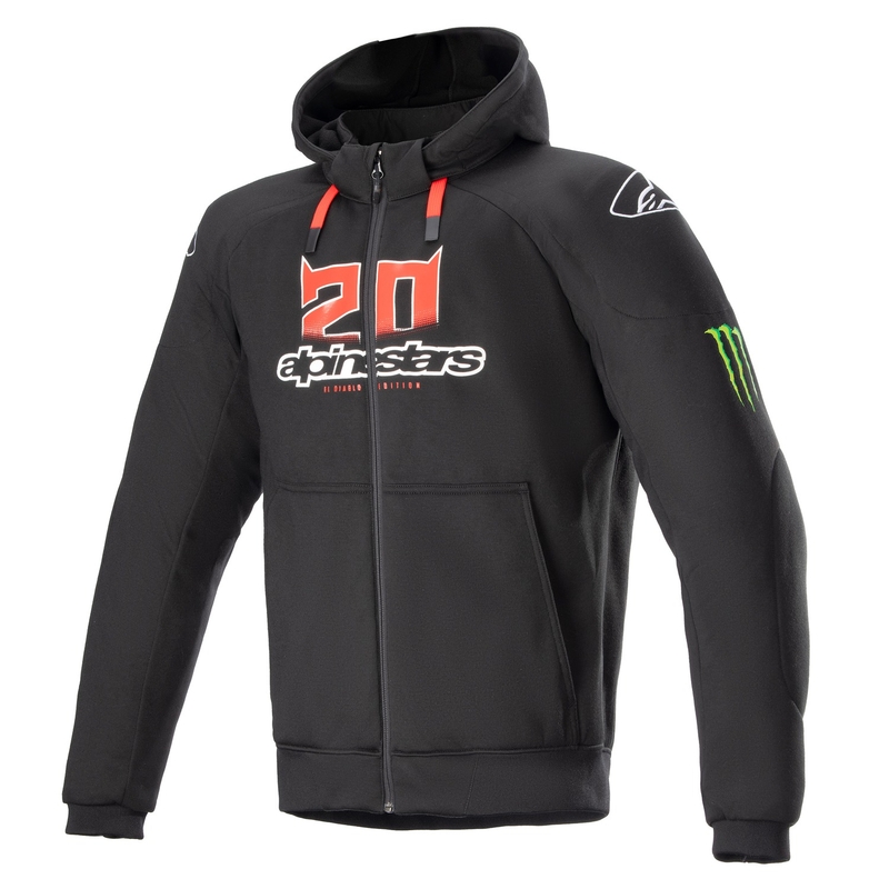 Alpinestars Chrome Ignition Monster FQ20 Zwart-Rood-Wit-Groen Motorjack