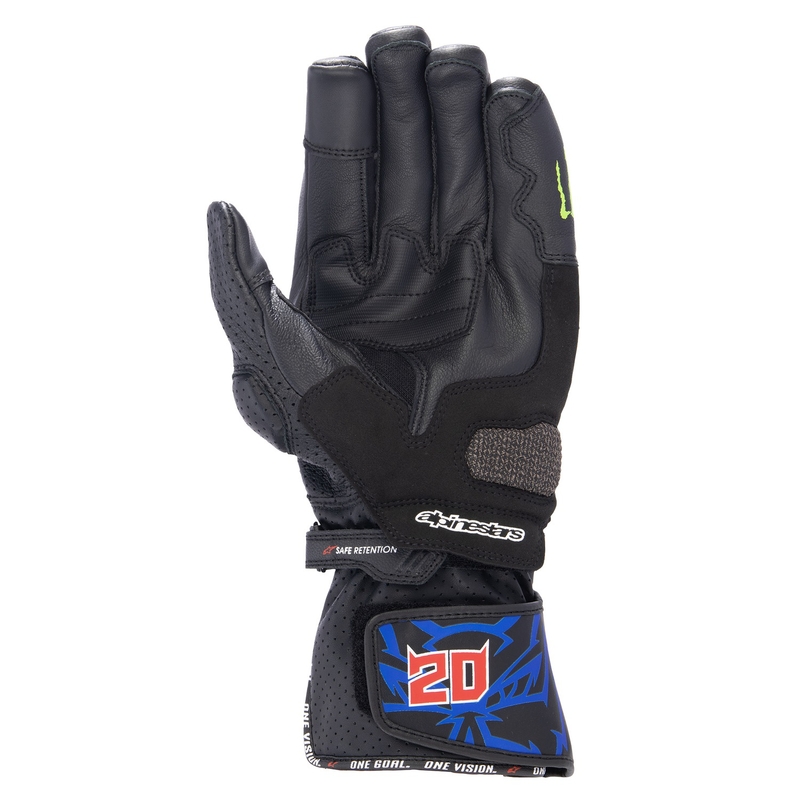 Alpinestars SP-8 3 Monster FQ20 Zwart-Rood-Blauw-Wit Motorhandschoenen