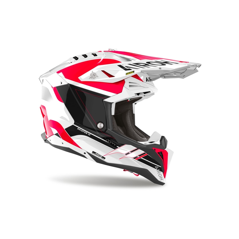 Airoh Aviator 3 Saber Motocrosshelm Glanzend Rood