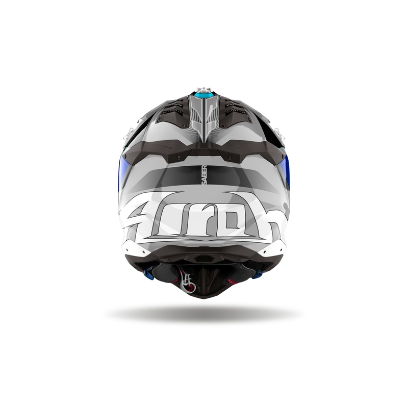 Motorcrosshelm Airoh Aviator 3 Saber glanzend blauw