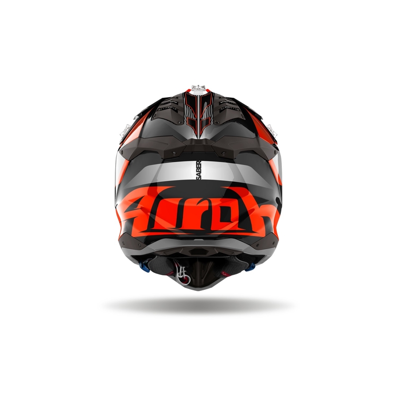 Motorcrosshelm Airoh Aviator 3 Saber glanzend oranje