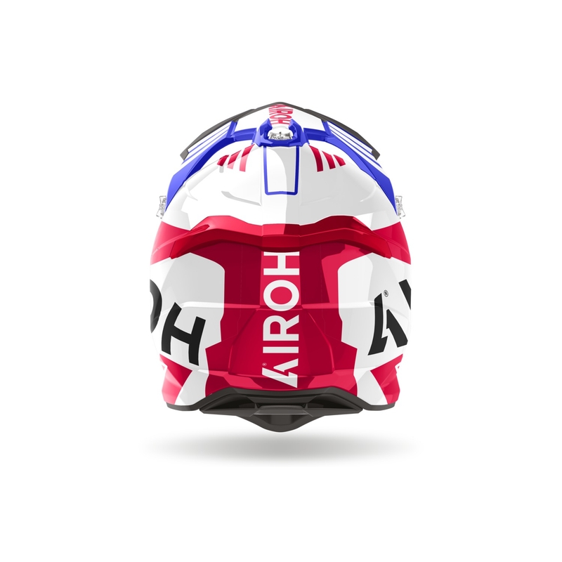 Motorcrosshelm Airoh Strycker Brave 2024 glanzend blauw-rood uitverkoop