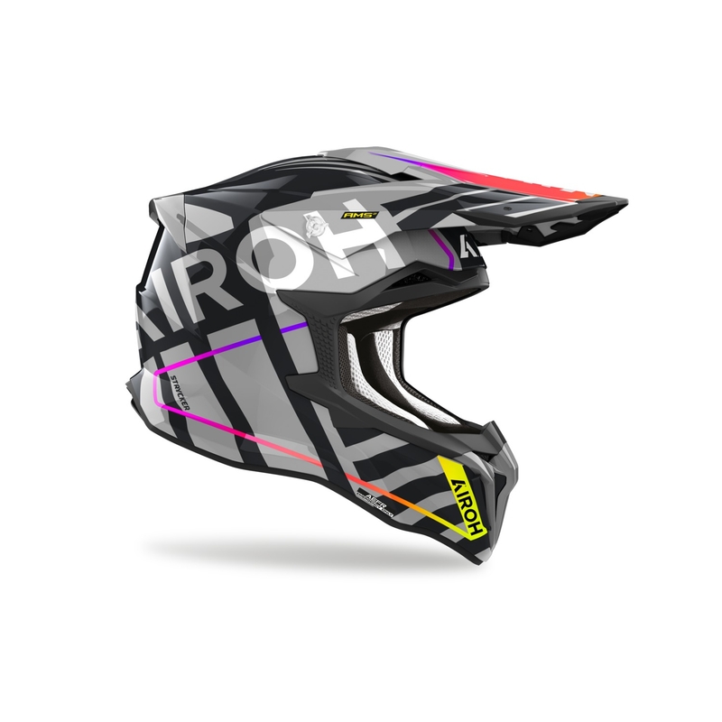 Motorcrosshelm Airoh Strycker Brave 2024 glanzend grijs uitverkoop