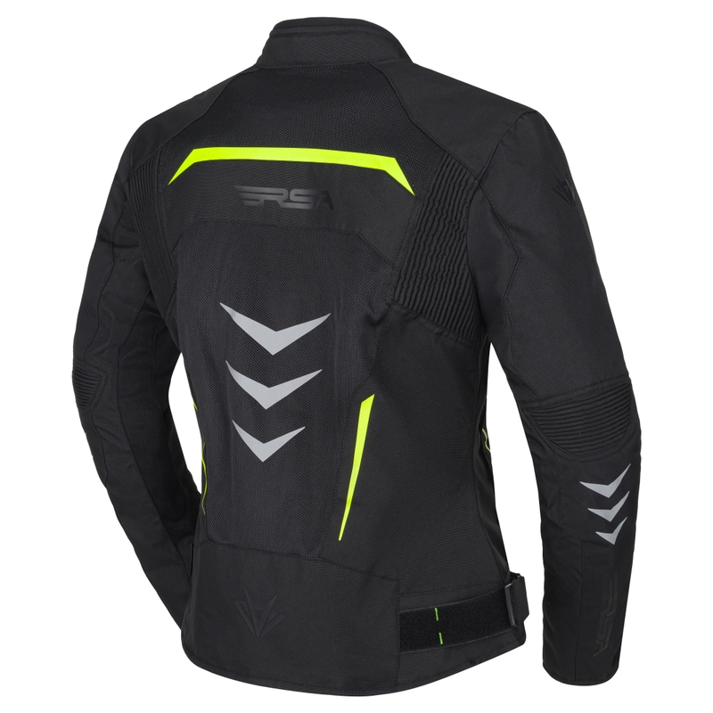 Dames RSA Runway Zwart-Fluo Geel Motorjack