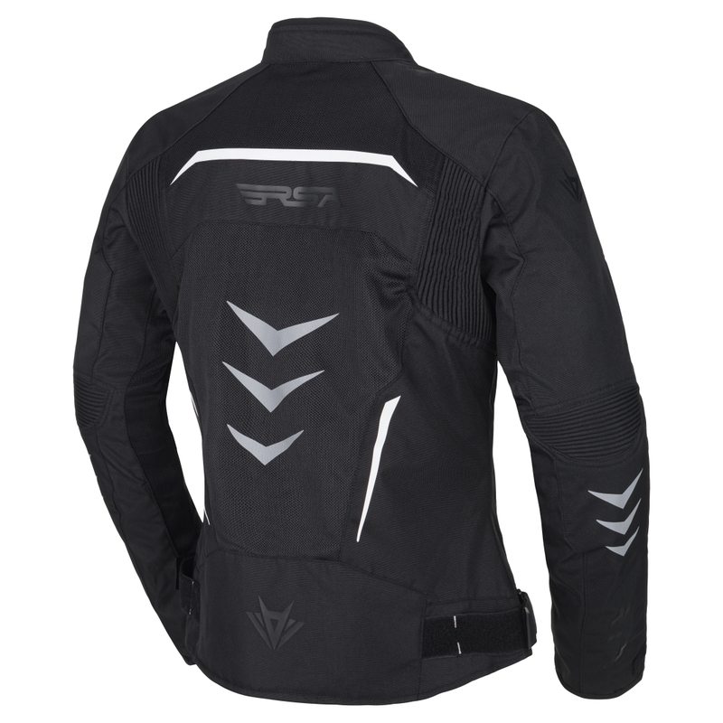 Dames RSA Runway zwart-wit motorjack