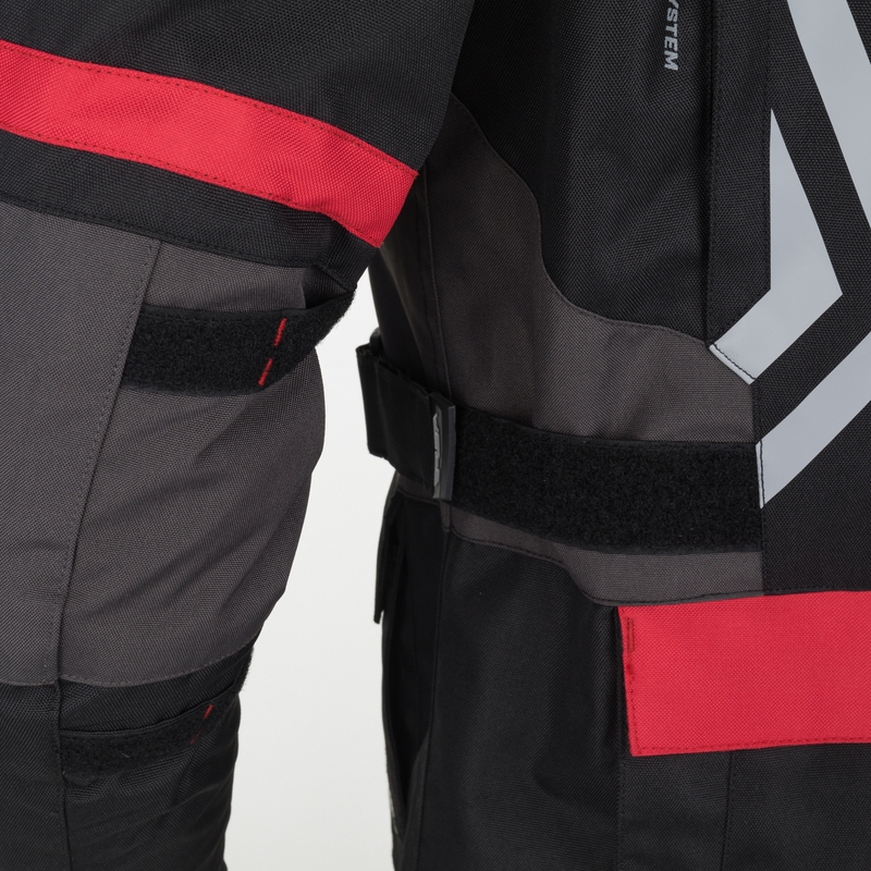 RSA Storm zwart-grijs-rode motorjas