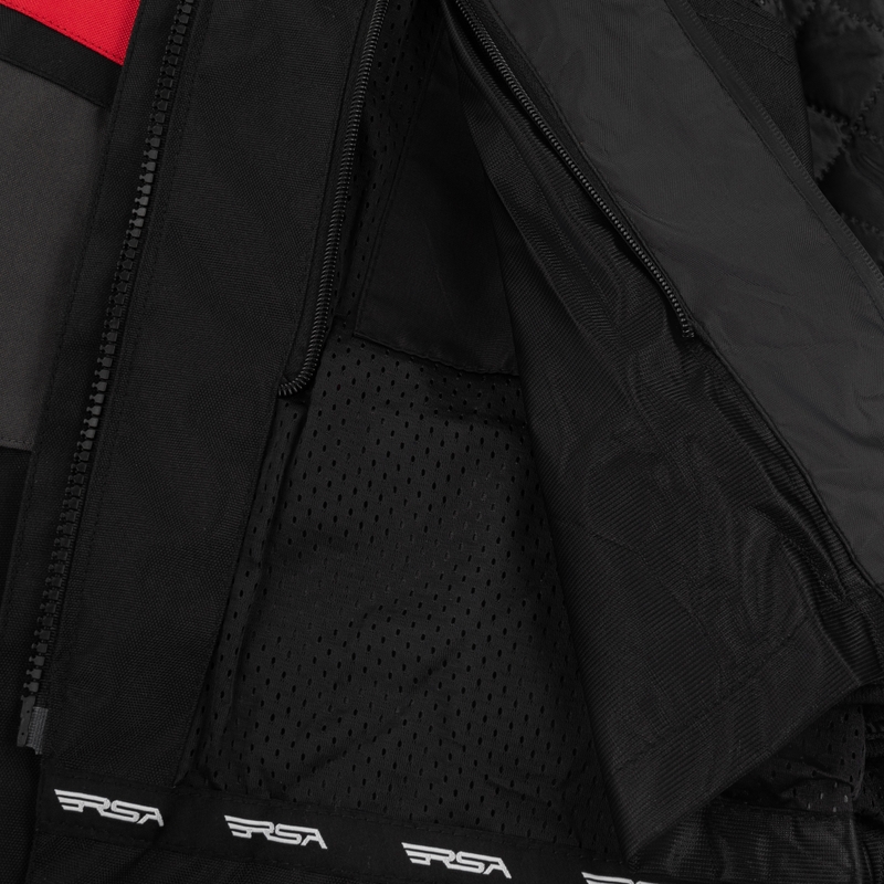 RSA Storm zwart-grijs-rode motorjas