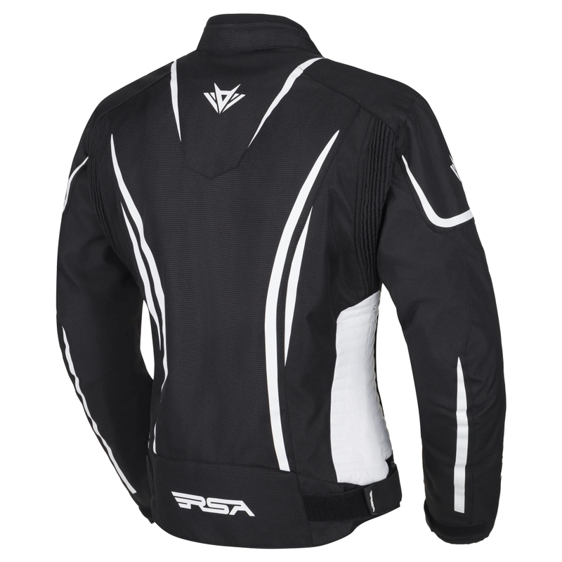 Dames RSA Wasp zwart-wit motorjack