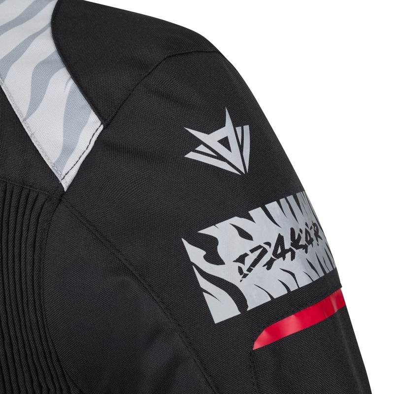 RSA Dakar 2 dames motorjack zwart-grijs-rood