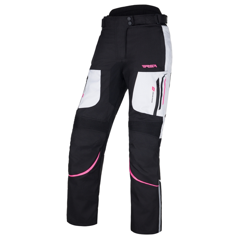 Dames RSA Wasp Zwart, Roze en Wit Motorbroek