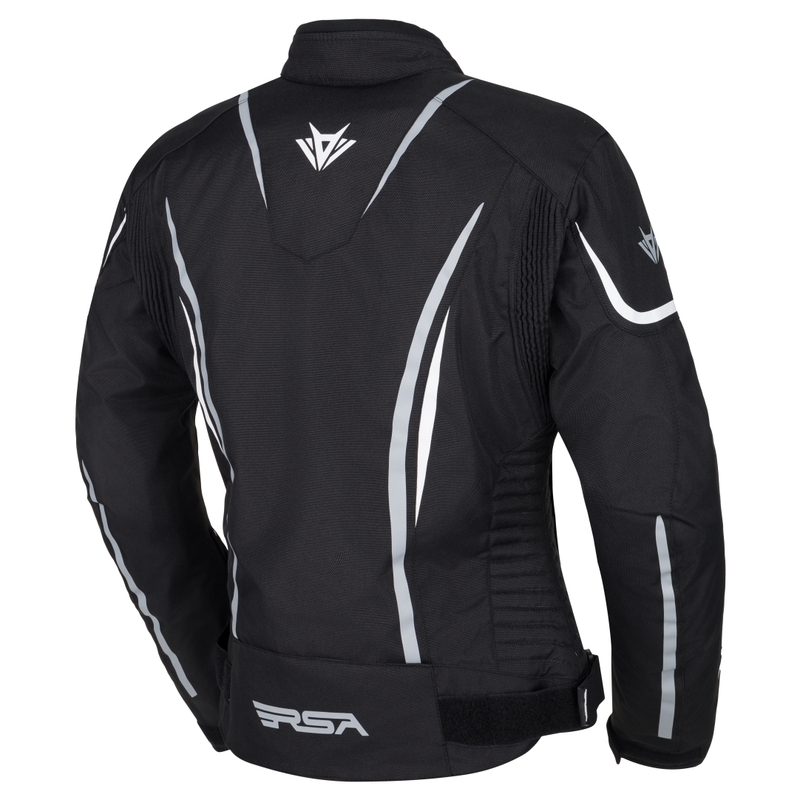 Dames RSA Wasp Zwart-Grijs-Wit Motorjack